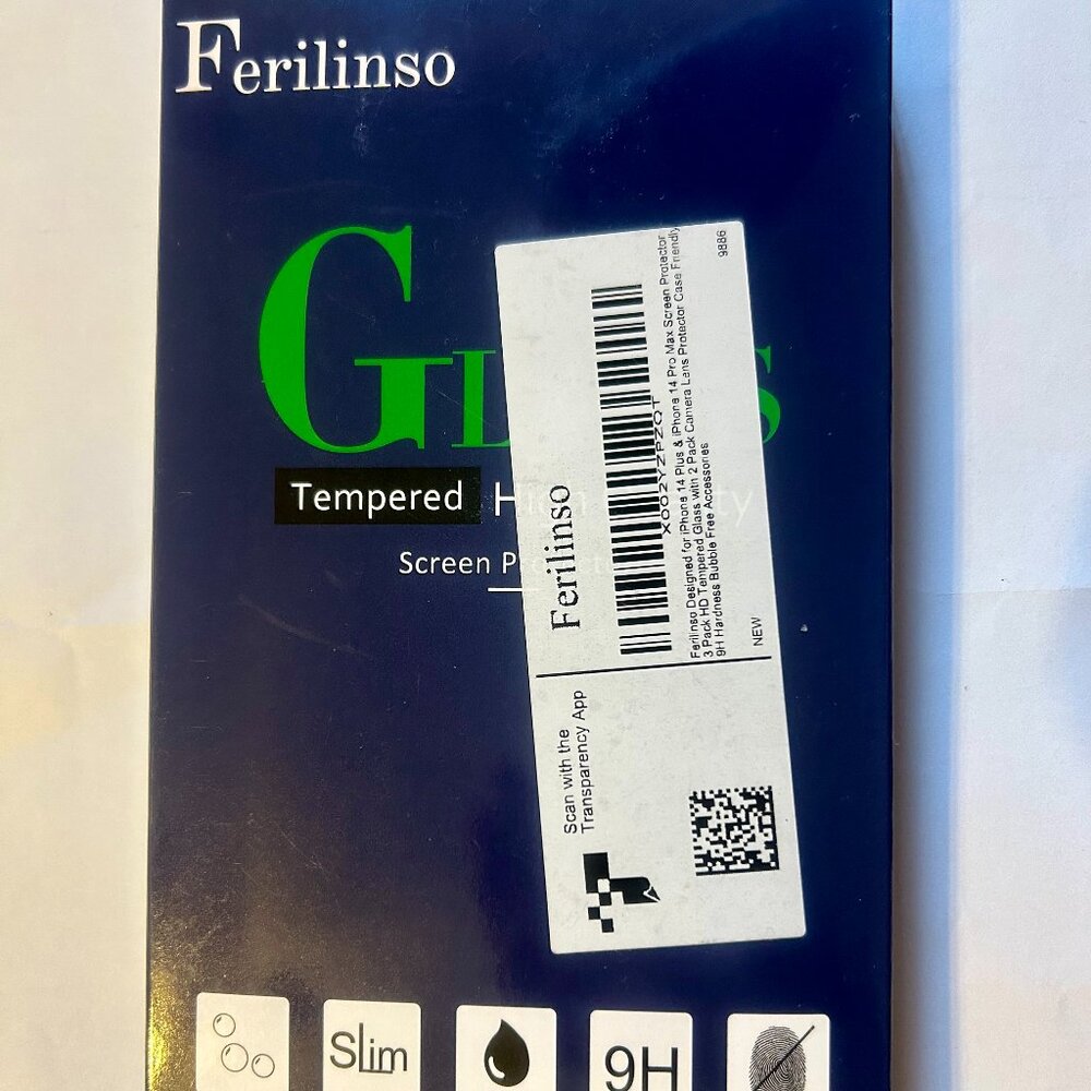 Ferilinso Designed for Iphone 14 Pro Max, 14 Plus Screen Protector  ~3 Pack+2